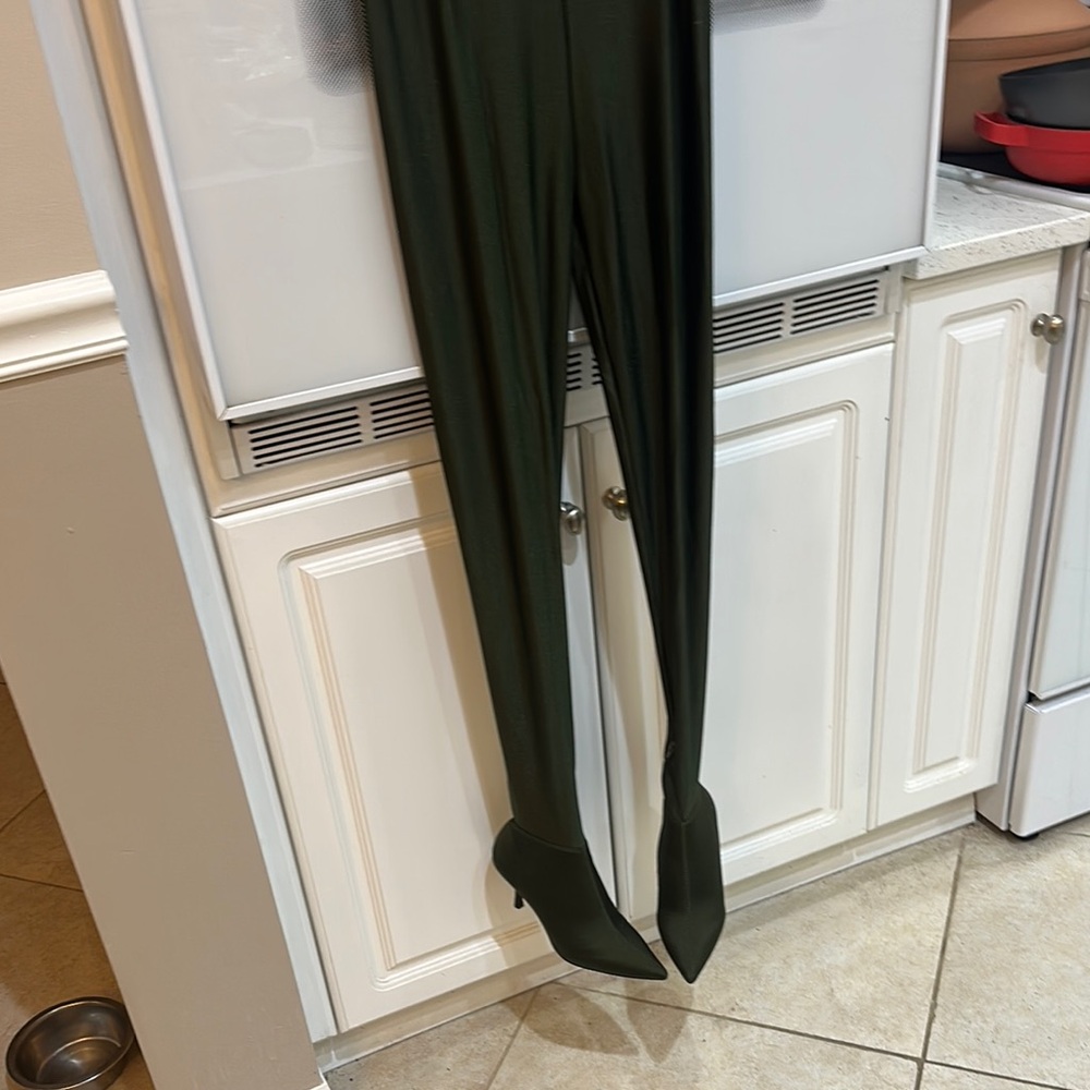 Jeffrey Campbell Dark Green Heeled Tights